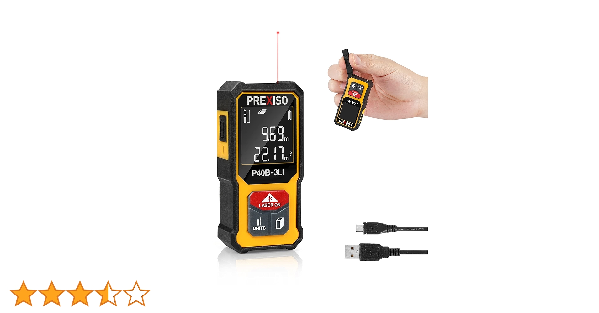 Amazon.co.jp: PREXISO ミニ レーザー距離計 電子距離計 距離測定計